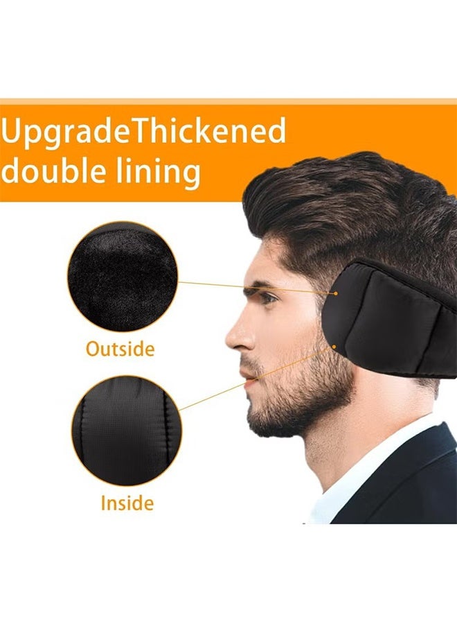 HY Winter Ear Muffs for Men Women Fleece Ear Warmers Foldable Earmuffs Winter Outdoor Unisex Winter Warm Earmuffs Adjustable Ear Covers Men Earmuffs for Cold Weather - Image 3